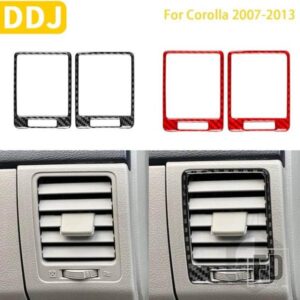 トヨタ カローラ 2007-13 アクセサリーカーボンインテリアサイドエアアウトレットフレームトリムステッカー