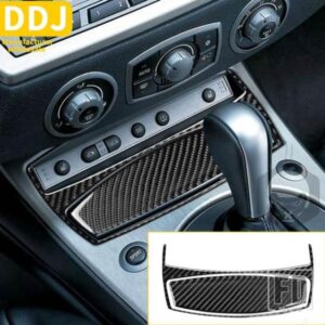 BMW Z4 E85 E86 2003-2008 ロードスターアクセサリーカーボンインテリアセンター灰皿ボックスドアカバーサラウンドトリムステッカー