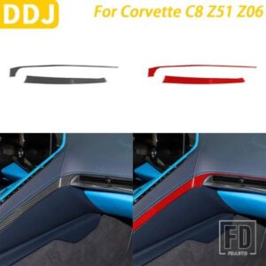 シボレー コルベット C8 Z51 Z06 カーアクセサリーカーボン副パイロットダッシュボードエアベントパネルトリムカバー装飾ステッカー