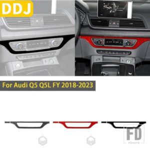アウディ Q5 Q5L 年度 2018-23 アクセサリーカーボンインテリア CD パネルパネルトリムステッカー