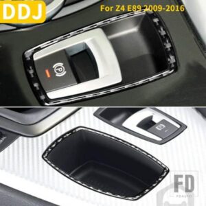 BMW カーボン Z4 E89 2009-2016 アクセサリー電子ハンドブレーキボタンメディアノブトリムフレームステッカーインテリアアクセサリー