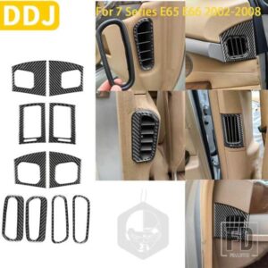 BMW 7シリーズ E65 E66 37469 ACCESSORIE カーボンインテリアドアエアアウトレットトリムステッカーセット