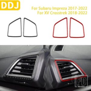 スバル インプレッサ CROSSTREK 2017-2022 アクセサリーカーボンインパネエアアウトレットフレームトリムステッカー装飾