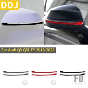 アウディ Q5 Q5L 年度 2018 以降アクセサリーカーボンインテリア自動バックミラー防止ストリップトリムステッカー装飾