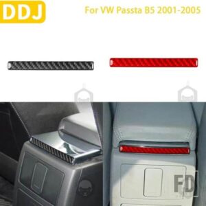 VW パサート B5 2001-2005 アクセサリーカーボンインテリアアームレストボックスリア装飾ストリップトリムステッカー
