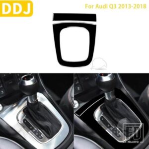 アウディ Q3 2013-18 カーアクセサリーブラックインテリアオートギアパネルトリムステッカー ABS 装飾