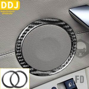 BMW カーボンドアオーディオ拡声器フレームリングトリムステッカーアクセサリー Z シリーズ Z4 E85 E86 2003-2008 ロードスター