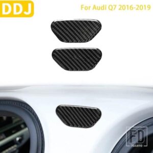 アウディ Q7 2016-19 アクセサリーカーボン車外装柱トリムステッカー装飾