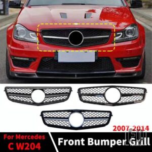 メルセデスベンツ フロントインレットグリルレーシングバンパーグリル Cクラス W204 C204 S204 クーペ C43 2007-2014 チューニング AMG