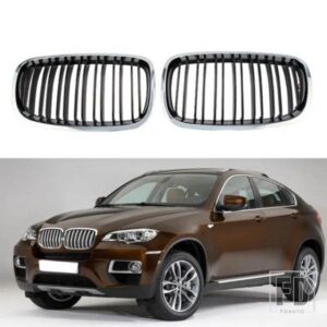 BMW フロントキドニーグリルレーシンググリルレーシンググリルの交換 X5 X6 E70 E71 08-13 アクセサリー ABS グリル自動