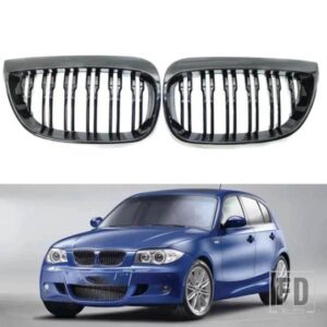 BMW フロントキドニーグリルレーシンググリルグロスブラックグリル E81 E87 120D 120I 130I 2004-2006 自動 ABS グリルアクセサリー