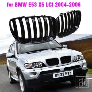 BMW フロントグロスブラックキドニースポーツグリルフードグリル E53 X5 LCI 2004 2005 2006 スタイリング