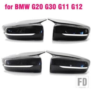 BMW LHD カーボン外装サイドバックミラーカバートリム 3/5/6/7/8 シリーズ G11 G12 G14 G15 G16 G20 G21 G30 G31 2019 2020