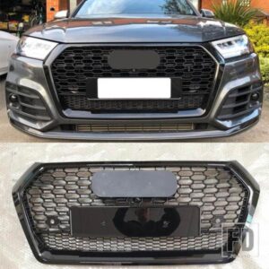 アウディ Q5 SQ5 2018 2019 2020 フロントバンパーレーシンググリルスポーツエンジンメッシュガードグリッドクワトロスタイル