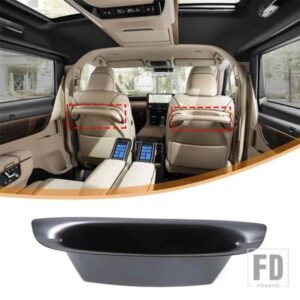 トヨタ アルファードヴェルファイア 40 シリーズ 2024 ABS 黒カーシートの後ろの収納ボックスシートホルダートレイオーガナイザーカーアクセサ