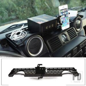 ランドローバー 2004-2019 ディフェンダー 90 110 黒車自動車電話ホルダーインストルメントパネル多機能収納フレーム内装部品