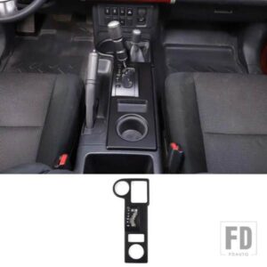 トヨタ 2007-2021 FJ クルーザー ABS マットブラック中央制御ギアパネルフレームステッカー車内アクセサリー
