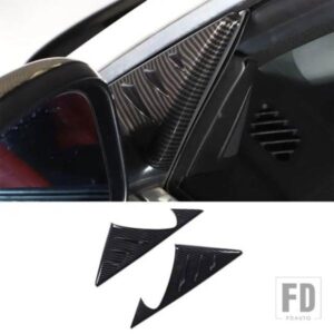 ジャガー F タイプ 2013-2023 バックミラーサイドトライアングルスポイラートリム装飾ステッカー ABS カーボン/マットカーアクセサリー