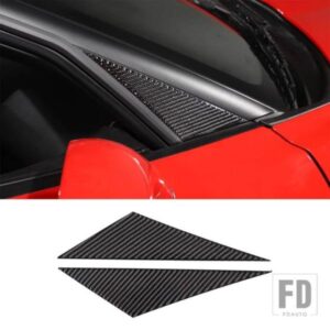 シボレー コルベット C6 2005-2013 ソフトカーボン A ピラー三角カバートリムステッカーカーアクセサリー