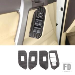 トヨタ ランドクルーザープラド FJ150 150 2010-2017 ガラスリフトフレーム装飾ステッカーソフトカーボンインテリアアクセサリー
