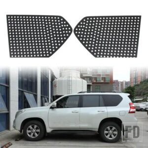 トヨタ ランドクルーザープラド 150 2010-2023 合金黒車リア三角窓ハニカムパネルステッカーアクセサリー