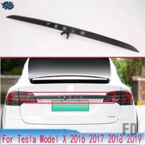 テスラ モデル X 2016-19 カーアクセサリーカーボンスタイルリアブーツドアトランクリッドカバートリムテールゲートガーニッシュ