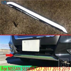 日産 セレナ C27 2017 2018 2019 ABS クロームメッキ前バーバンパーカバーシールドトリムモールドアンダーグリルスタイリング