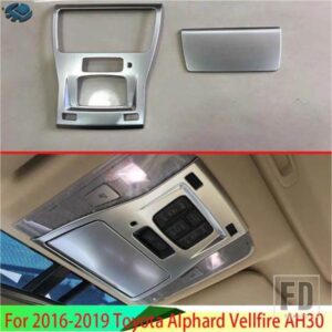 トヨタ 2016-2019 アルファードヴェルファイア AH30 カーアクセサリー ABS クロームフロントインテリアライト読書灯トリムカバー