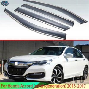 ホンダ アコード 第 9 世代 2013-2017 プラスチック外装バイザーベントシェードウィンドウサンレインガードディフレクター 4個