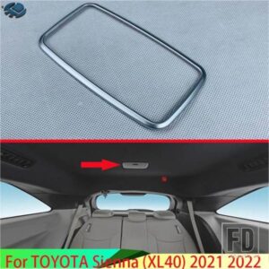 トヨタ シエナ XL40 2021-24 カーアクセサリー ABS クローム後列読書ランプシェード装飾スパンコールトリム