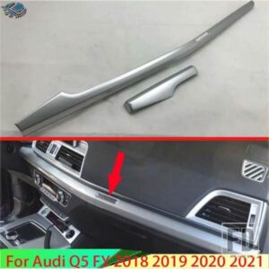 アウディ Q5 Q5L 2018-21 飾るアクセサリー ABS クロームマットセンターコンソールインテリア計器パネル周囲トリム