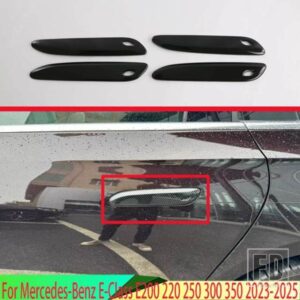 メルセデスベンツ Eクラス E200 220 250 300 350 2023-2025 カーボンスタイルドアハンドルカバースマートキー穴キャッチキャップトリム
