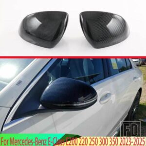 メルセデスベンツ Eクラス E200 220 250 300 350 2023-2025 ABS クロームドアサイドミラーカバートリムリアビューキャップオーバーレイモールド