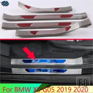 BMW X5 G05 2019-2024 カーアクセサリーステンレスインナー内側ドアドアシルパネルスカッフプレートキックステップトリムカバープロテクター