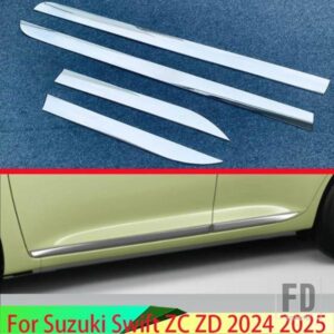 スズキ スイフト ZC ZD 2024 2025 カーアクセサリー ABS クロームサイドドアボディモールドモールドトリム