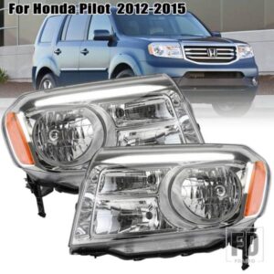 ホンダ ヘッドライト パイロット 2012-15 クロームハウジングヘッドライトヘッドランプバルブ無ランプハロゲンスタイルアクセサリー