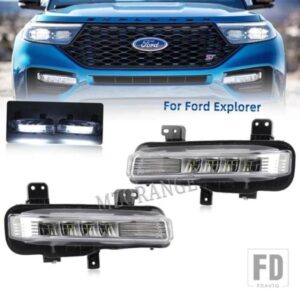 フォード LED フォグライトヘッドライトエクスプローラー 2020 2021 フォグランプフォグランプ DRL 運転デイライトカバーフォグランプカーアク