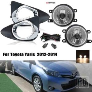 トヨタ フォグランプ ヤリスハッチバック 2012 2013 2014 ヘッドライトフォグランプカバーフレームワイヤー 1セット カーアクセサリー