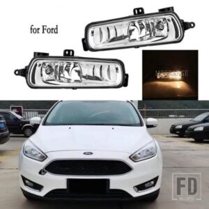 フォード フォーカス 2015-18 フォグランプフォーカス MK3 ヘッドライトカバーハロゲン LED フォグランプランプクロームフレーム