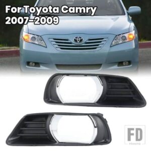 トヨタ フォグランプカバー カムリ XV40 2007 2008 2009 アンダーベゼル FOGLIGHTS フレームトリム穴グリルカーアクセサリー