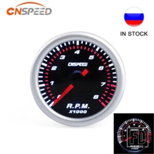 汎用 自動車タコメーター タコゲージ 0 8000 RPM メーター 2インチ52mm車モーター白色 LED メーターポインター RPM 12V ガソリン