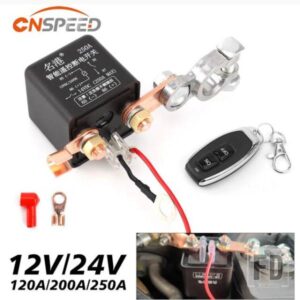 12/24V バッテリースイッチリレー 120A 200A 250A リモートコントロールバッテリー切断カットオフアイソレータスイッチとリモートコントロール