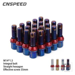 20 ピース/セット 円錐カバーホイールボルト M14 * 1.5 ラグナットスリーブ位置決めピンと潤滑剤付き