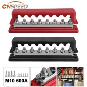 M10 車ターミナルブロックマイナスバス 24V 600A ターミナルブロック 3/8インチ配電ブロック M10 TERMIANL バス自動車ボート用