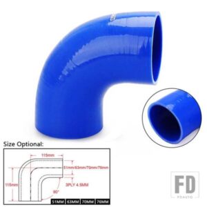 汎用 2.0 インチ2.5インチ 2.75インチ3インチ /51mm 63mm 70 mm 76 mm 90 度エルボシリコンホースパイプターボインテークパイプカップルホース
