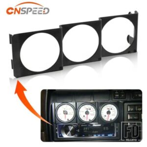汎用 3 穴 52mmシングル DIN ラジオスロットポッド自動トリプルゲージメーターパネルマウントブラックダッシュパネルポッド