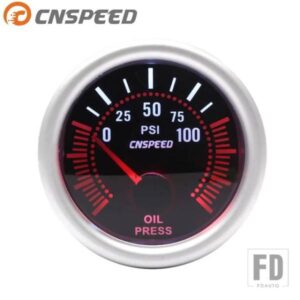 汎用 2 ''52mm自動油圧ゲージ 0-100PSI スモーク LEN LED オイルプレスセンサーゲージ