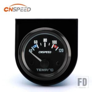12V 2''52mm自動水テンペラゲージ 40-120C ポインター自動水温温度ゲージ白色 LED メーター