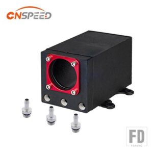 汎用 60mmアウター 044 燃料ポンプタンクレーシングブラックビレットアルミオイルキャッチ缶シングル燃料サージタンク