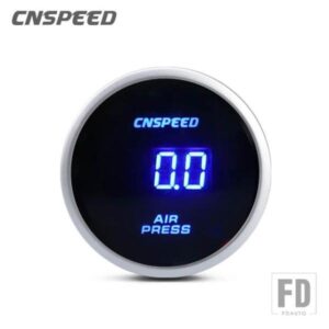 汎用 2インチ52mm 12V/24V レーシング 0 10 バーデジタルエア圧ゲージ車エア圧計スモークレンズホワイトシェルセンサー付き